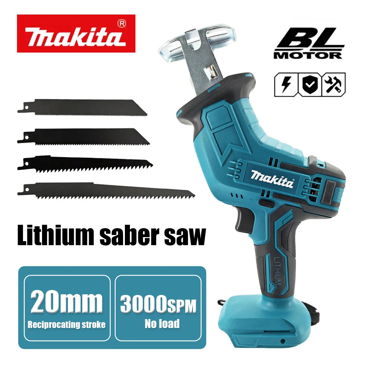 Makita ML505 Sega a Sciabola Elettrica Senza Batteria Portatile Per Taglio Legno Metallo Tubi