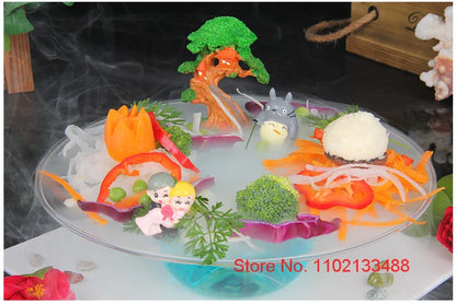Piatto Trasparente Da 18 Cm Per Sushi Dessert Catering Frutta Insalata Degustazione Qualità Alta