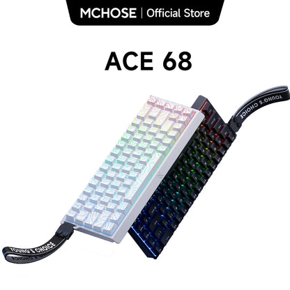 Mchose Ace 68 Tastiera Meccanica Con Interruttore Hall Magnetico Trigger Rapido Programmabile RGB 8K Hz