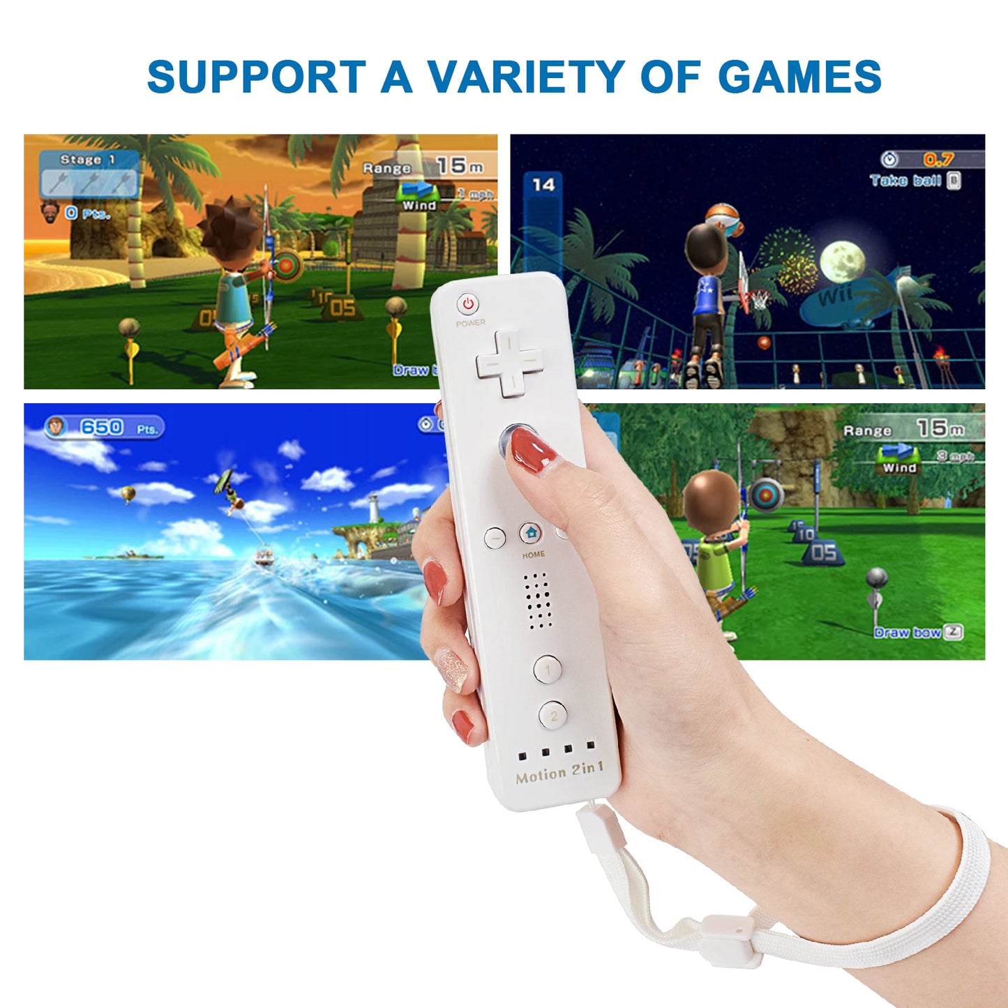 Set controller 2 in 1 per Nintendo Wii Joystick Motion Plus opzionale Gamepad remoto wireless con custodia in silicone Videogioco
