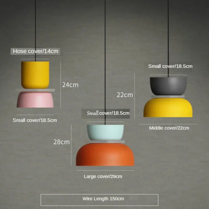 Lampada A Sospensione Macaron Nordico In Ferro Nero Design Moderno Per Soggiorno E Sala Da Pranzo