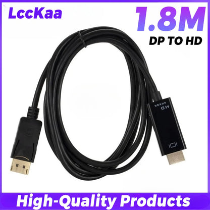 Cavo DisplayPort A HDMI 4K 1,8 m Connettore Maschio A Femmina Per Proiettore Monitor