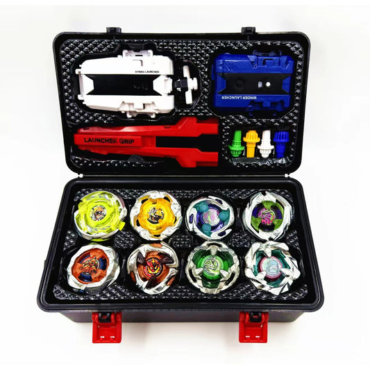 Gyro Top Da Battaglia In Metallo Con Impugnatura Lanciatori Kit Spinner Per Collezione