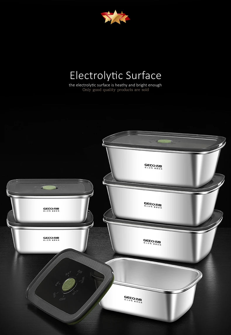 Contenitore Per Alimenti In Acciaio Inox 304 Lfgb Sottovuoto Leggero Capacità da 500ml a 1600ml