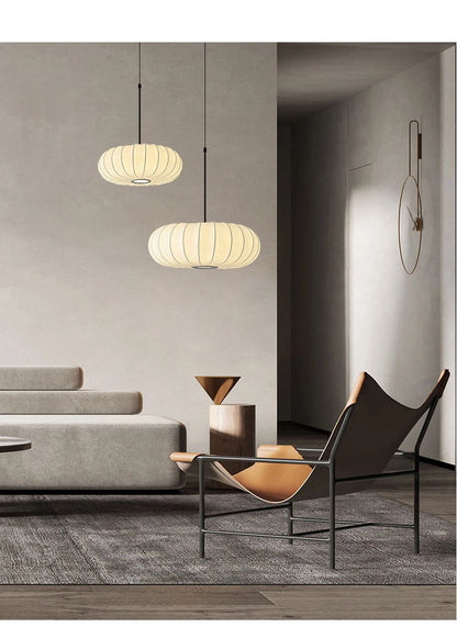 Lampadario Wabi Sabi Giapponese In Seta Bianca Per Ristorante Studio Soggiorno Cucina Moderno
