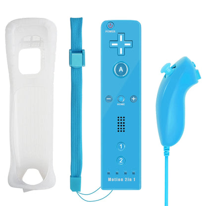 Set controller 2 in 1 per Nintendo Wii Joystick Motion Plus opzionale Gamepad remoto wireless con custodia in silicone Videogioco