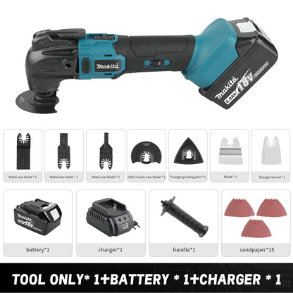 Taglierina Makita 18V Con Impostazioni A 6 Marce, Lama Regolabile Da 340 A 326 Mm, Versatile Per Tagliare E Segare