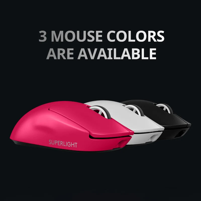 Mouse da gioco wireless Logitech G PRO X SUPERLIGHT 2, mouse di grado professionale da 60 g con 5 pulsanti programmabili, sensore DPI 44k, sostituzione 8 kHz