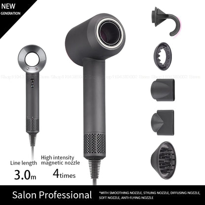 Accessorio Professionale Senza Lame per Asciugacapelli Dyson, Ioni Negativi, Asciugatura Rapida, Potente, per Casa, con Funzione Anti-Crespo, Elettrico