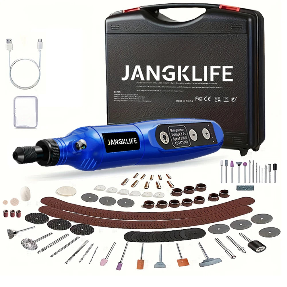 Kit Utensili Rotanti Usb Per Incisione Legno Gioielli Metallo Vetro Fai Da Te Precisione