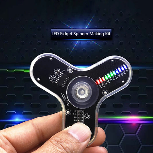 Kit Elettronico Fai Da Te Con Led E Gyro Per Circuiti Stampati Saldatura Facile E Componenti Inclusi