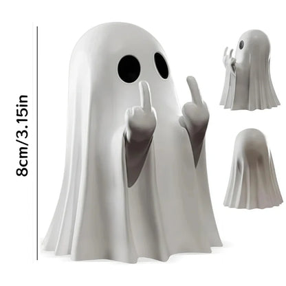 Statua Fantasma Con Dito Medio Per Halloween Decorazione Per Casa Centrotavola Da Tavolo Adorabile Figura Horror