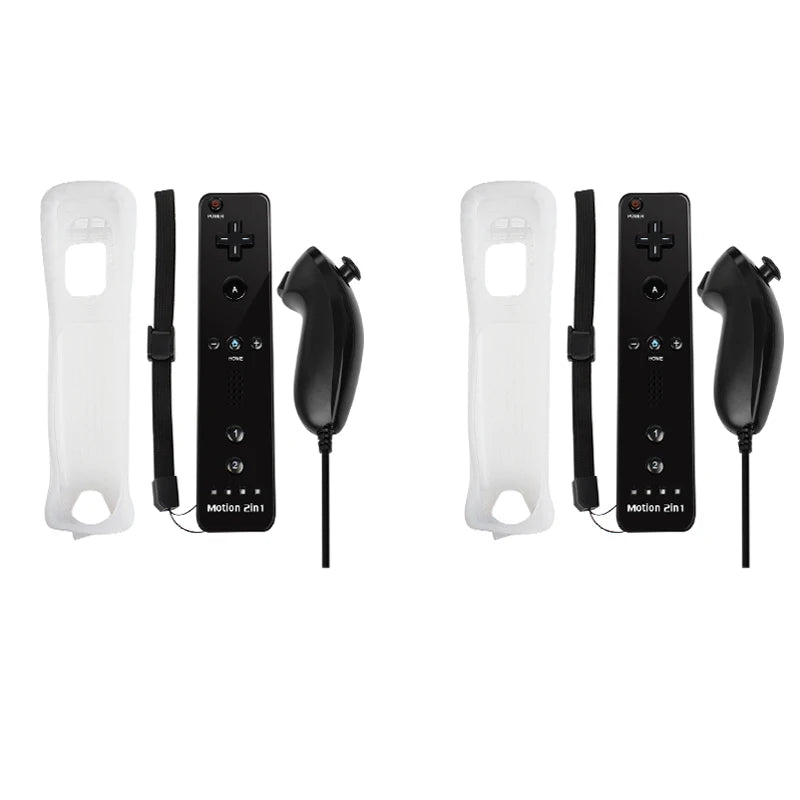 Set controller 2 in 1 per Nintendo Wii Joystick Motion Plus opzionale Gamepad remoto wireless con custodia in silicone Videogioco