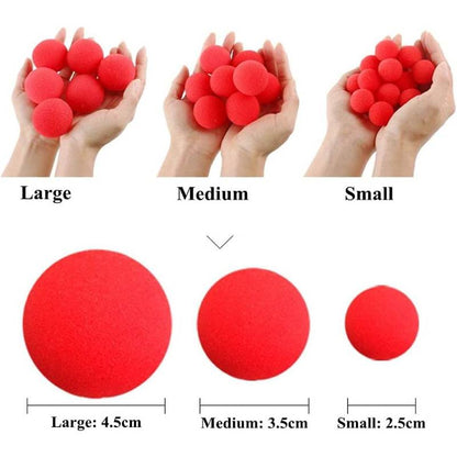 Set da 10 Palle di Spugna Magiche Rosse per Trucchi di Magia con Dita e Giochi di Halloween Festivi