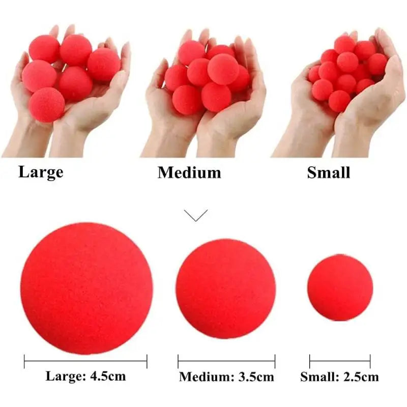 Set da 10 Palle di Spugna Magiche Rosse per Trucchi di Magia con Dita e Giochi di Halloween Festivi