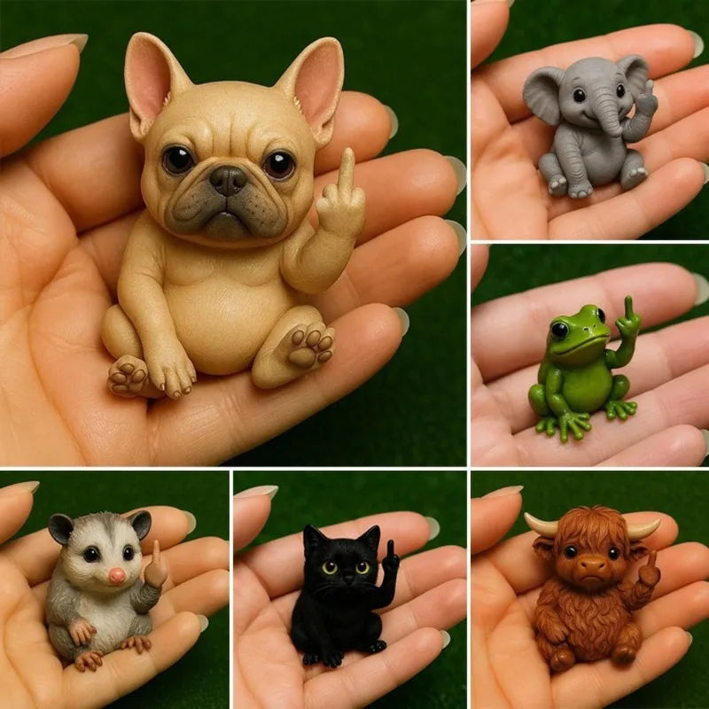 Mini Scultura In Resina Dito Medio Animale Per Scrivania Decorazione Ufficio E Casa Moderne