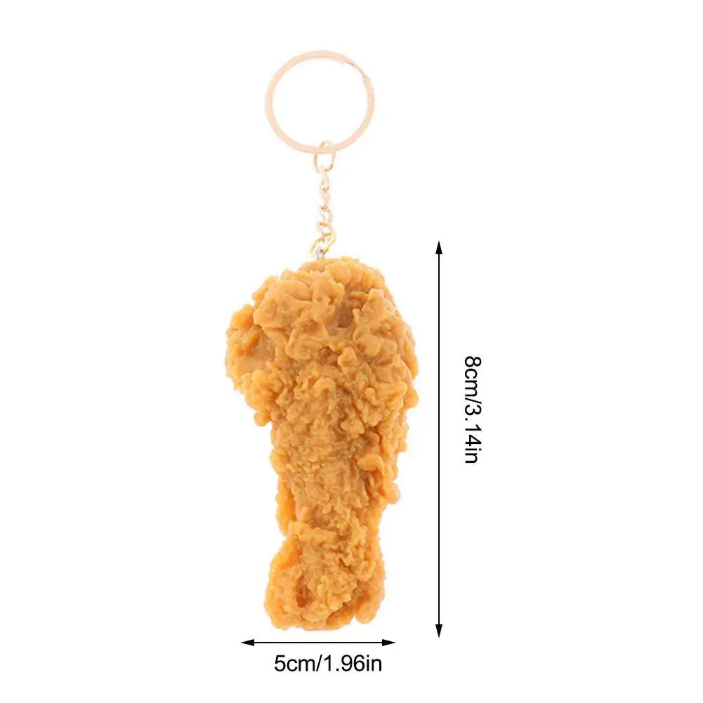 Simulazione Fast Food di pollo fritto portachiavi simulazione cibo modello puntelli per la decorazione della festa di famiglia aspetto realistico facile
