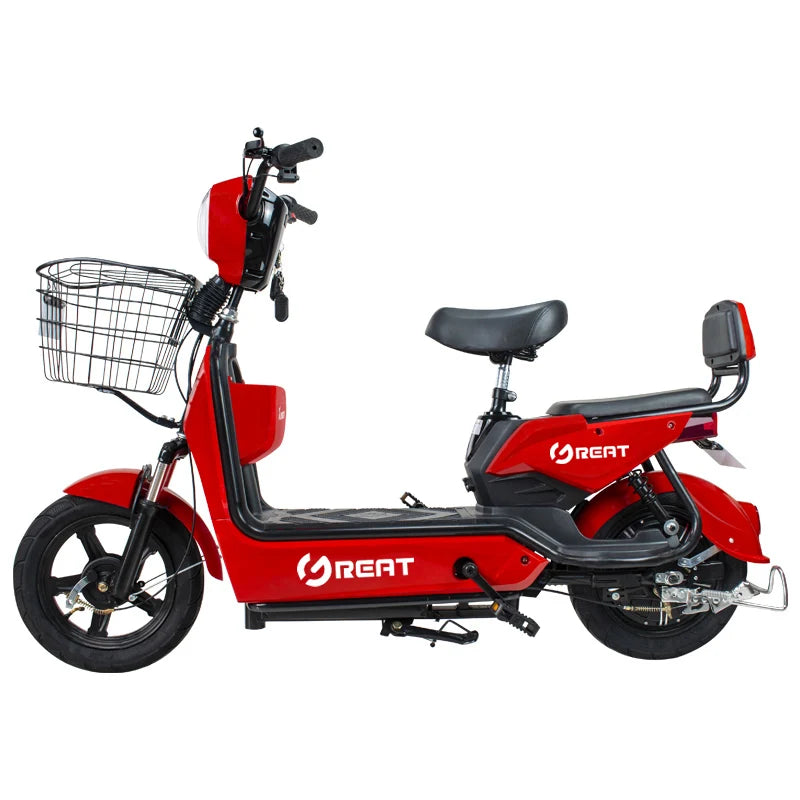 Bicicletta Elettrica Da Strada Certificata Ce Motore 350W Batteria 48V 12Ah Cambio Per Corse