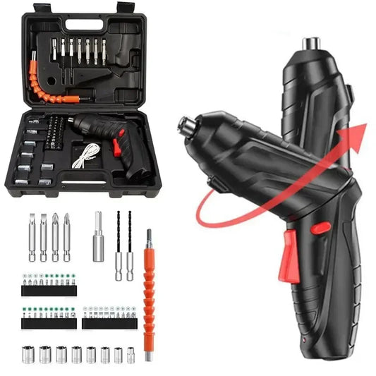Set di Utensili Elettrici 3.6v per Manutenzione Domestica, Mini Trapano Elettrico con Batteria al Litio di Grande Capacità, Cacciavite Cordless per Uso Domestico ﻿