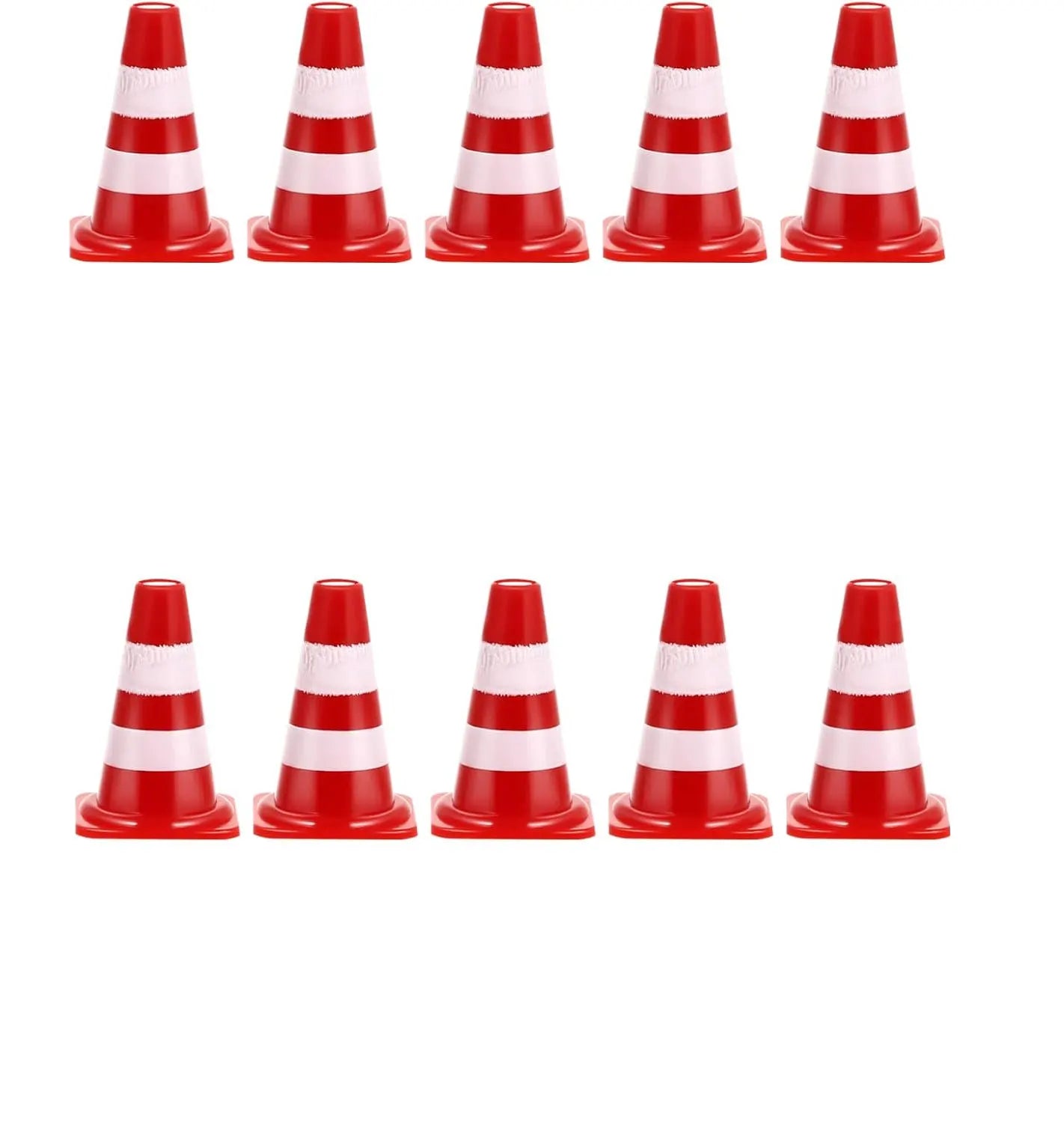 Mini coni stradali, piccola simulazione rossa di sicurezza per barretta, decorazione per torta, cartello stradale per asilo, insegnamento per il negozio a casa