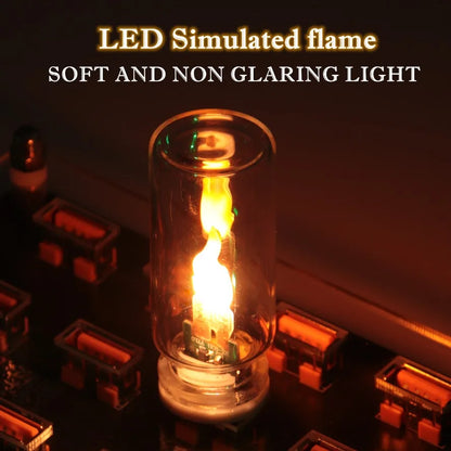 Candela LED USB Tremolante In Vetro Satinato, Luce Notturna Decorativa Per Casa Auto