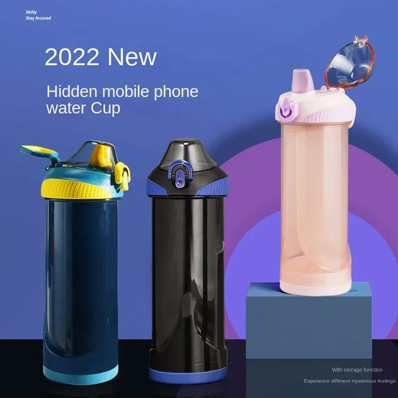 Bottiglia Con Scomparto Segreto Capacità Oltre 501 Ml In Plastica Alimentare Ecologica Resistente Al Congelatore