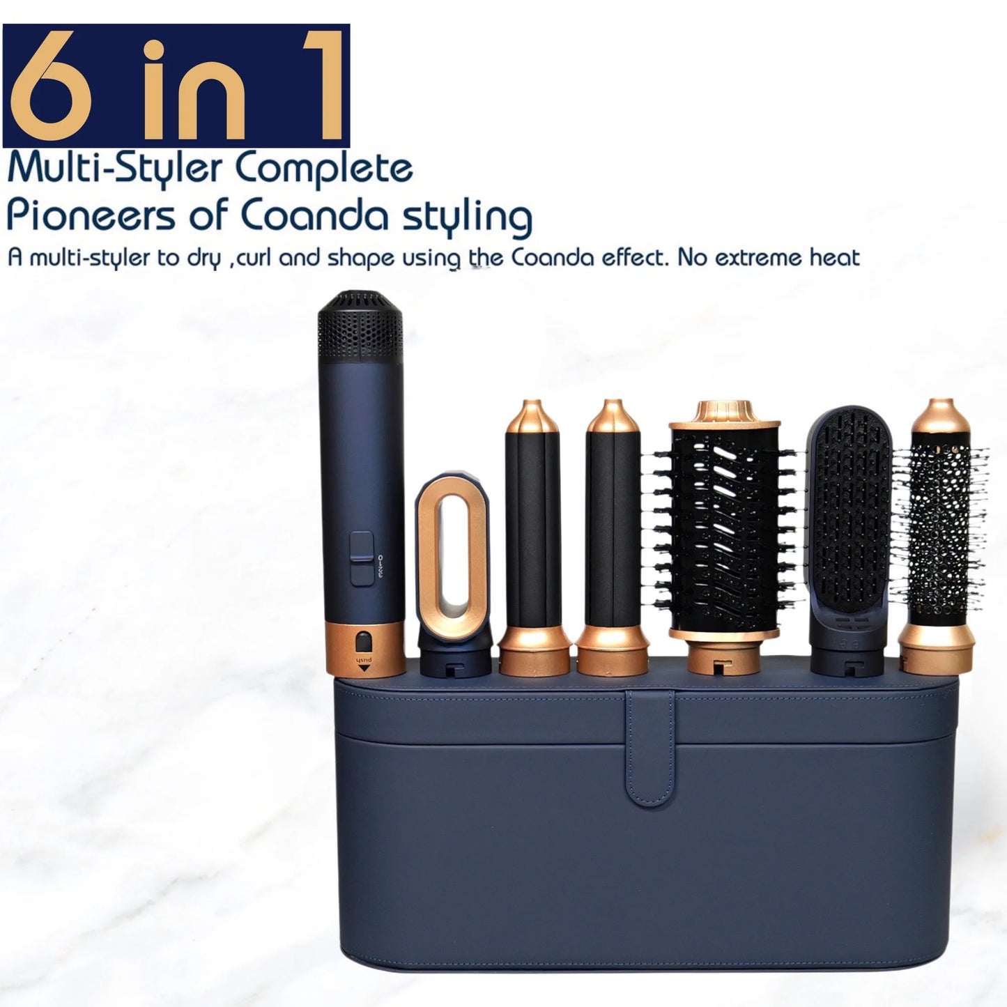 6 in 1 Multi Styler Nuovo design Asciugacapelli per capelli 6 in 1 styler con barile di arricciatura Spazzola ad aria calda Strumento per lo styling MultiStyler