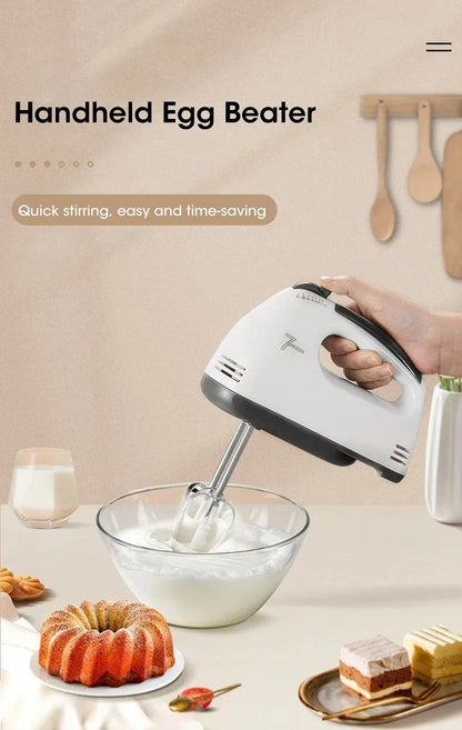 Frullatore Elettrico Portatile a 7 Velocità per Dolci Creme e Impasti Domestici