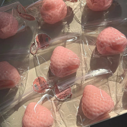 Giocattolo Squishy Fidget Taba alla fragola - Giocattolo antistress a rimbalzo lento per bambini, adulti, bomboniere per ufficio e bomboniere - Regalo da spremere