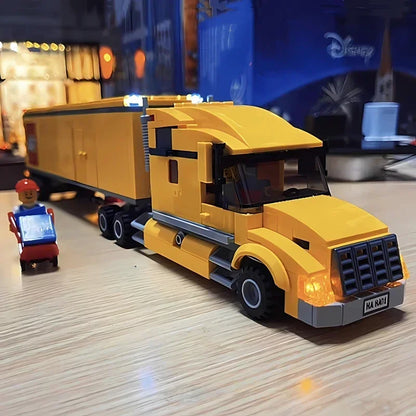 Camion Tecnico In Mattoncini Giallo Set Modellino Veicolo Per Bambini Gioco Educativo Regalo