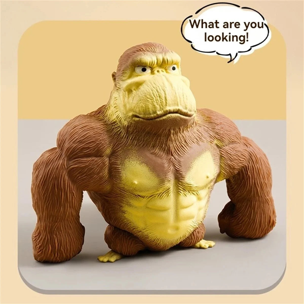 Squishy Scimmia Giocattolo Elastico Colla Riempito di Gomma Gorilla Elastico Estensibile Autismo Decompressione Giocattolo Adulti Bambini Regalo