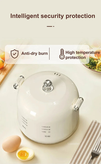 Cuociuova Elettrico Intelligente Multifunzionale 300W Capacità 4 6 Uova Per Colazione Compatto 220V