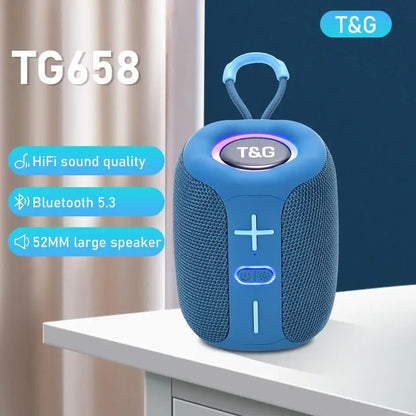 TG658 Altoparlante Bluetooth Portatile con Subwoofer Colonna Mini Bass Riproduzione Musicale per Android iOS PC Laptop