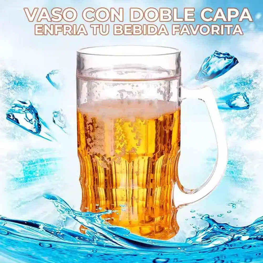 Tazza Da Birra Doppio Strato Realistica 400 Ml In Plastica A Due Piani Per Casa Moderna