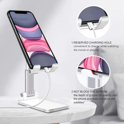 Supporto Da Tavolo Universale Per Smartphone E Tablet Regolabile In Plastica Leggera