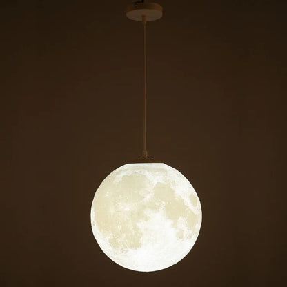 Lampada A Sospensione Forma Di Luna Con Stampa 3D Per Ristorante E Bar Atmosfera Creativa Luce Notturna 110V 220V