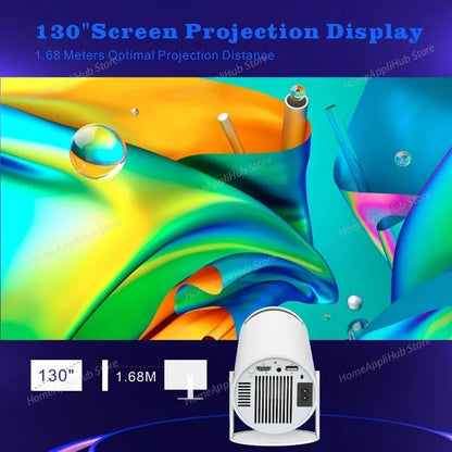 Proiettore Portatile HY300 4K LCD, Proiezione Wireless, Schermo 40-130 Pollici, Android Mirroring