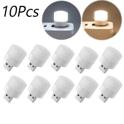 Luce Notturna Usb Mini Led Rotonda Per Lettura Protezione Degli Occhi Lampada Da Lettura Portatile