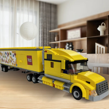 Camion Tecnico In Mattoncini Giallo Set Modellino Veicolo Per Bambini Gioco Educativo Regalo