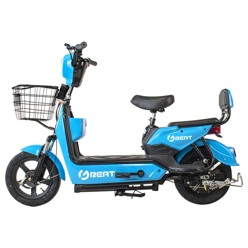 Bicicletta Elettrica Da Strada Certificata Ce Motore 350W Batteria 48V 12Ah Cambio Per Corse