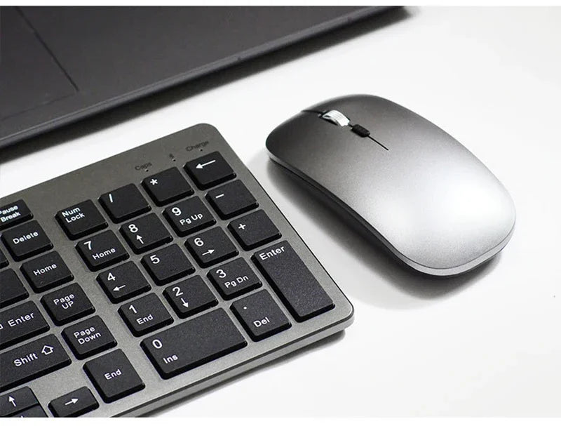 Set tastiera e Mouse Bluetooth Wireless Ultra sottile compatibile per Mac OS/iOS/iPad OS tastiera ricaricabile per MacBook