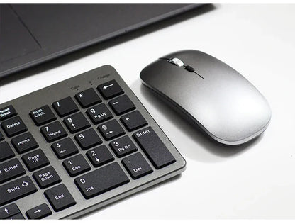 Set tastiera e Mouse Bluetooth Wireless Ultra sottile compatibile per Mac OS/iOS/iPad OS tastiera ricaricabile per MacBook