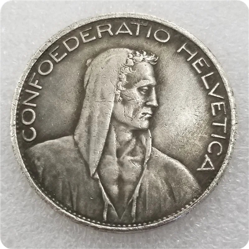 Monete D'Argento Svizzera 5 Franchi 1928 B Collezione Medaglie Regali Di Natale Esclusive