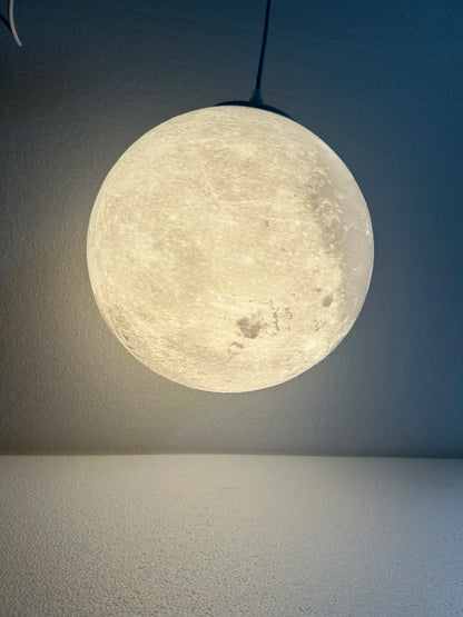 Lampada A Sospensione Forma Di Luna Con Stampa 3D Per Ristorante E Bar Atmosfera Creativa Luce Notturna 110V 220V