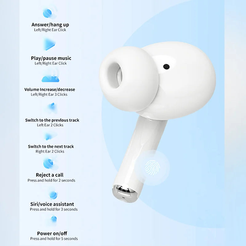 Auricolari Bluetooth Senza Fili Air Pro 2025 TWS HiFi Impermeabili Con Microfono E Supporto Siri