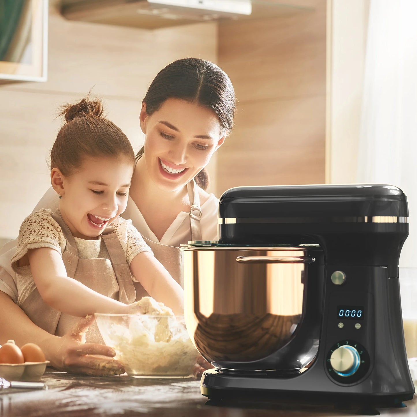 Robot Da Cucina Biolomix BM601 Con Ciotola In Acciaio Da 6 L, 1200 W, 6 Velocità, Testa Inclinabile