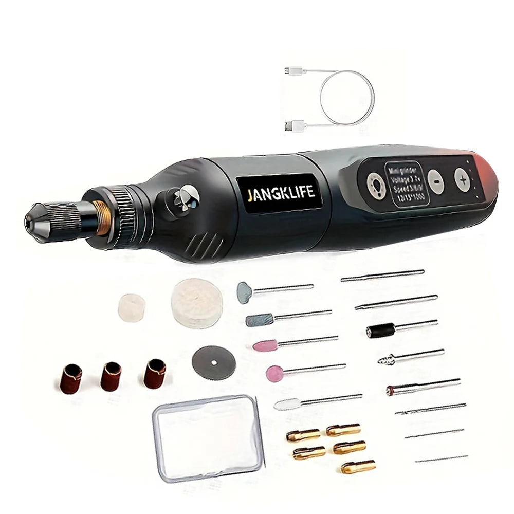 Kit Utensili Rotanti Usb Per Incisione Legno Gioielli Metallo Vetro Fai Da Te Precisione