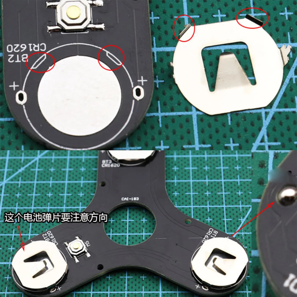 Kit Elettronico Fai Da Te Con Led E Gyro Per Circuiti Stampati Saldatura Facile E Componenti Inclusi