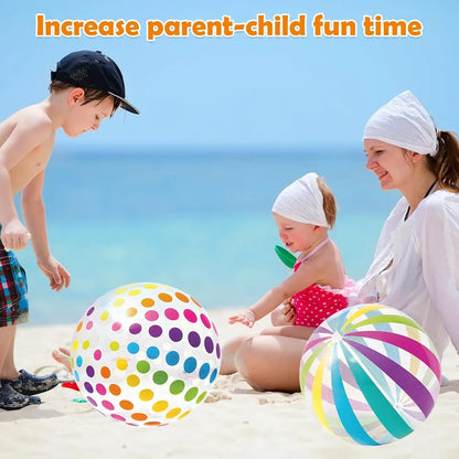 Pallone Da Spiaggia Gonfiabile 40 Cm Colorato Per Giochi In Piscina E Feste Estive