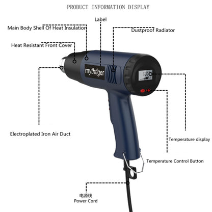 Pistola Termica 220V 2000W Variabile Avanzata Pistola ad Aria Calda Elettrica Avanzata con Temperature Regolabili